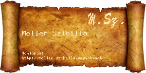 Meller Szibilla névjegykártya